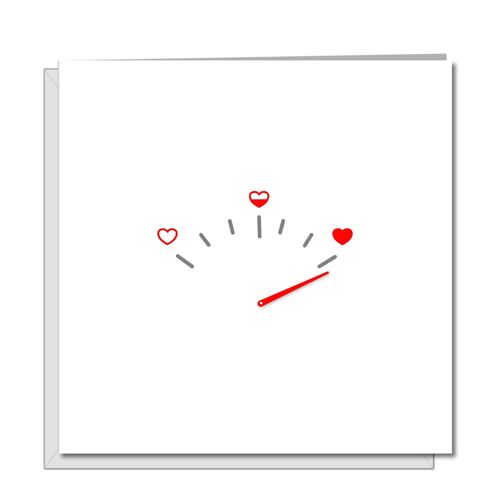 Love / Valentines Day Card - Gauge Heart Minimal