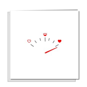 Carte Amour / Saint Valentin - Jauge Coeur Minimal 1