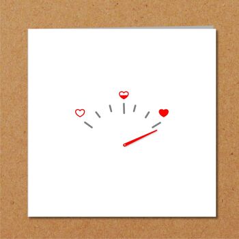 Carte Amour / Saint Valentin - Jauge Coeur Minimal 2