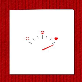 Carte Amour / Saint Valentin - Jauge Coeur Minimal 4