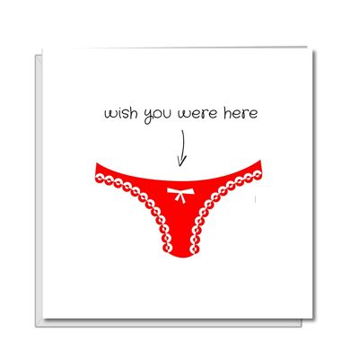 Tu me manques anniversaire, Saint Valentin, carte d'anniversaire - Culotte