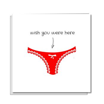 Tu me manques anniversaire, Saint Valentin, carte d'anniversaire - Culotte 1