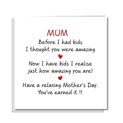Mothers Day Card - Amazing Special Mum