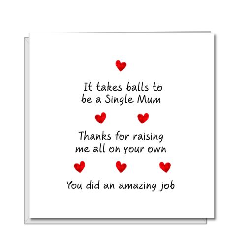Mothers Day Card for Single Mum - Amazing Mum & Dad