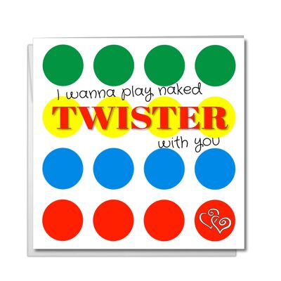 Naked Twister Valentinstag oder Geburtstagskarte