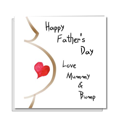 New Baby Father's Day Card for Dad - Mummy & Bump