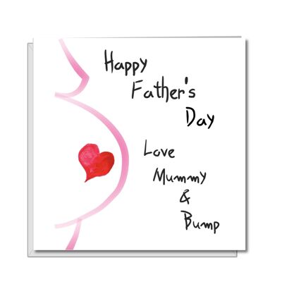 Tarjeta del día del padre del nuevo bebé para papá - Mummy & Bump