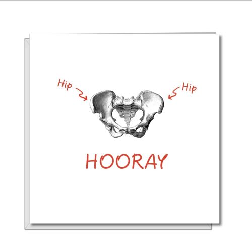 New Hip Replacement Surgery Card - Hip Hip Hooray