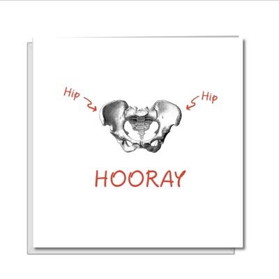 Neue Hüftoperationskarte - Hip Hip Hurra
