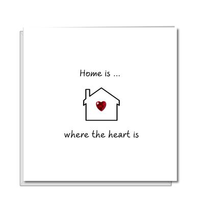 Nueva tarjeta de hogar, tarjeta de casa móvil: el hogar es donde el corazón