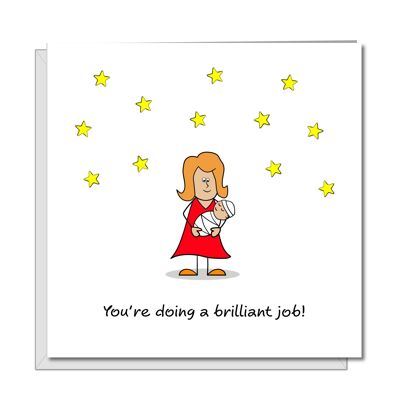 New Mum Baby Card/Muttertagskarte – Brillanter Job