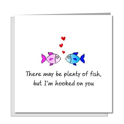Tarjeta de citas con un montón de peces - Aniversario Cumpleaños San Valentín