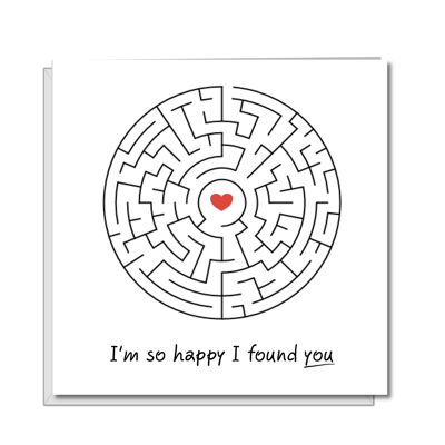 Romantische Karte für Freundin oder Freund - Gefundene Liebe