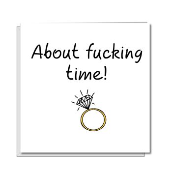 Carte de fiançailles grossière pour les mariés - À propos de F'ing Time 1