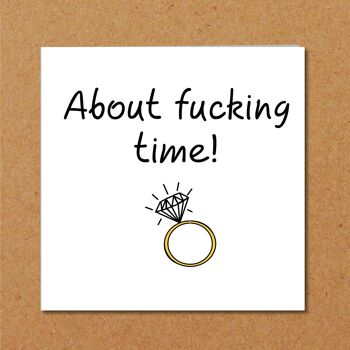 Carte de fiançailles grossière pour les mariés - À propos de F'ing Time 2