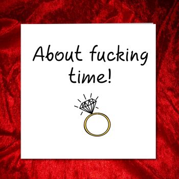 Carte de fiançailles grossière pour les mariés - À propos de F'ing Time 3