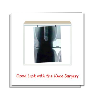 Tarjeta de cirugía de reemplazo de rodilla grosera - Rayos X para adultos
