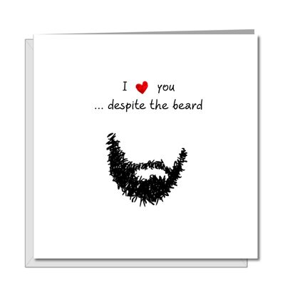 Tarjeta de barba desaliñada - cumpleaños, San Valentín, aniversario