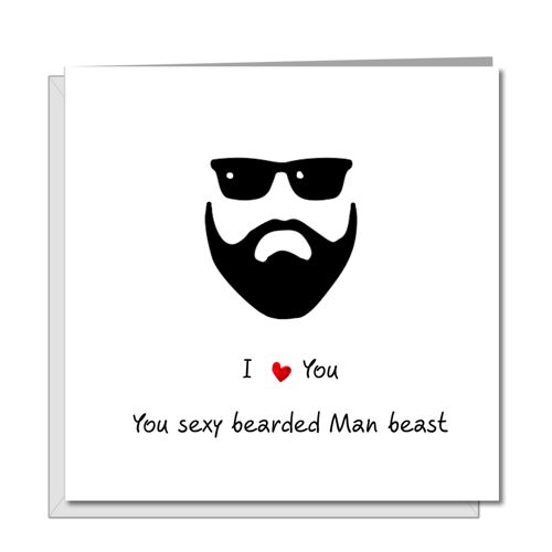 Sexy Beard Card for Boyfriend, Husband, Male Friend