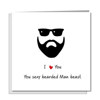 Carte barbe sexy pour petit ami, mari, ami masculin 1