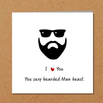 Carte barbe sexy pour petit ami, mari, ami masculin 2