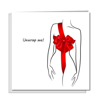 Tarjeta de San Valentín de cumpleaños sexy - Hombre - Unwrap Me