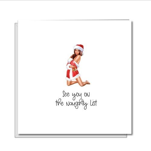 Sexy Christmas Card - Boyfriend - See You on Naughty List
