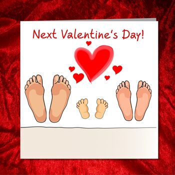 Carte Saint Valentin - Bébé - Trois pieds dans le lit 3