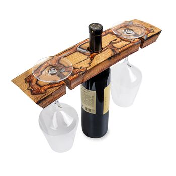 Porte-bouteille de vin et verre à vin (édition limitée, fabrication artisanale) 1