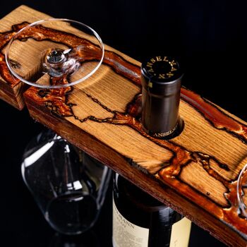 Porte-bouteille de vin et verre à vin (édition limitée, fabrication artisanale) 3