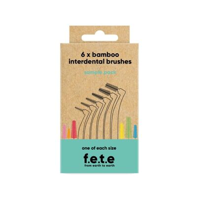 f.e.t.e Interdental Brushes Sample Pack twisted wire 6 packs/6 pcs each