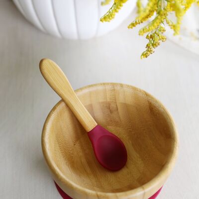 Bamboo Bowl with Matching Spoon cherry