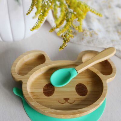 Bamboo plate mouse green