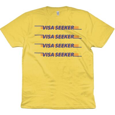Visa Seeker Baumwoll-T-Shirt - Gelb