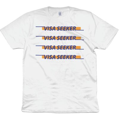 Visa Seeker Baumwoll-T-Shirt - Weiß