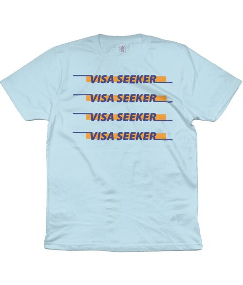 Visa Seeker cotton T-shirt - Light Blue