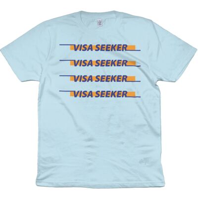 Visa Seeker Baumwoll-T-Shirt - Hellblau