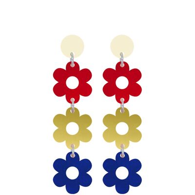 Multicolored Flower Power Earrings