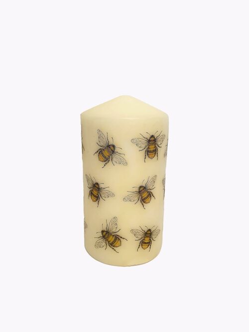 Bee Decorative Pillar Candle
