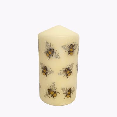 Bee Decorative Pillar Candle