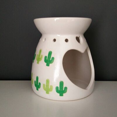 Scaldacera di cactus, bruciatore di cera in ceramica
