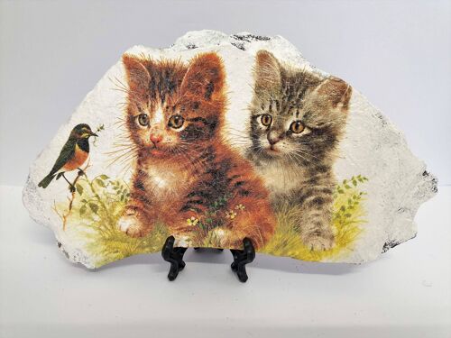 Cats Decorated Slate