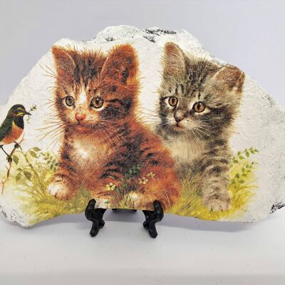 Cats Decorated Slate