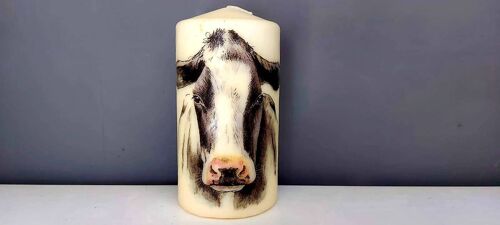 Decorated Cow Candle