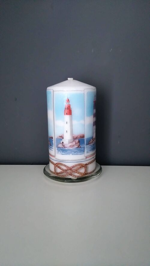 Decorated Lighthouse Candle