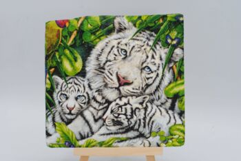 Ardoise décorée du tigre des neiges 3