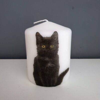 Candela decorativa gatto nero