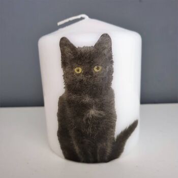 Bougie décorative chat noir 2