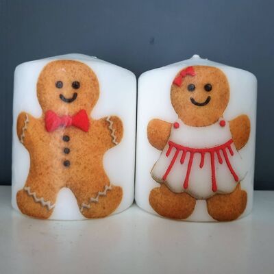 Decorative Gingerbread Man Candles