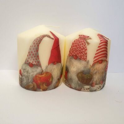 Decorative Gnomes Pillar Candles